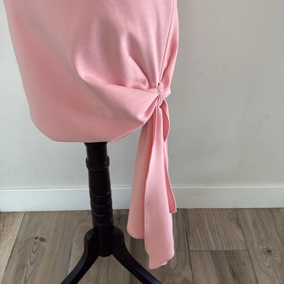 Cinq A Sept Sharon Knotted Crepe Mini Dress, Pink, 4 - Picture 7 of 13